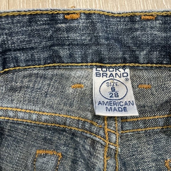 Vintage Lucky Brand Dungarees Dream Jean Blue Jeans Button Fly 6/28 USA Made - Picture 5 of 11